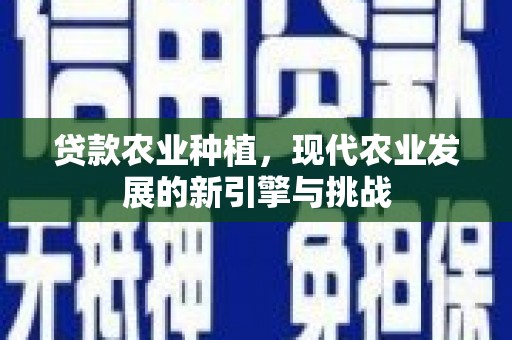 呼和浩特贷款农业种植，现代农业发展的新引擎与挑战