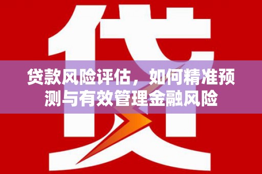 茶山贷款风险评估，如何精准预测与有效管理金融风险