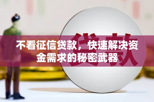 电白不看征信贷款，快速解决资金需求的秘密武器