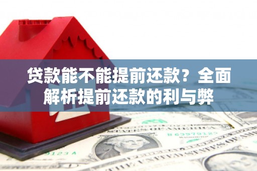 顺平贷款能不能提前还款？全面解析提前还款的利与弊