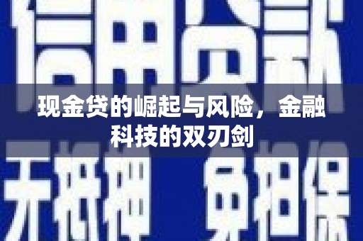 江源现金贷的崛起与风险，金融科技的双刃剑