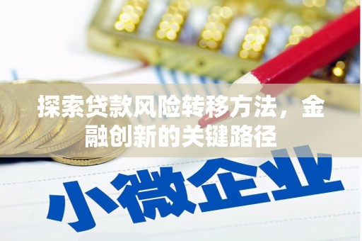 新邱探索贷款风险转移方法，金融创新的关键路径