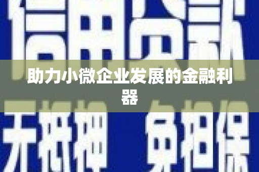廉江助力小微企业发展的金融利器