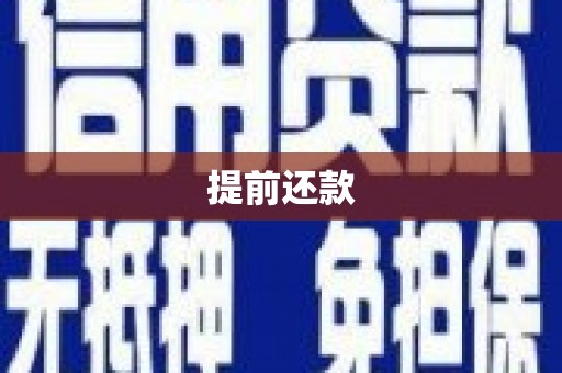 柘荣提前还款